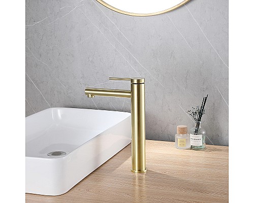 Смеситель для раковины Abber Emotion AF8811G Золото матовое