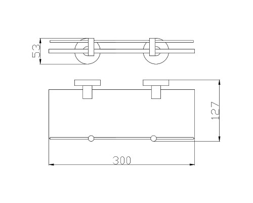 Стеклянная полка Rav Slezak Colorado COA0900/30 Хром