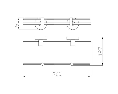 Стеклянная полка Rav Slezak Colorado COA0900/30 Хром