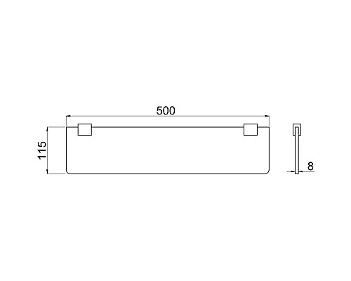 Стеклянная полка Allen Brau Infinity 6.21012-00 Хром