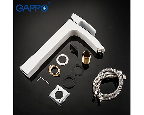 Смеситель для раковины Gappo G07 G1007-18 Белый Хром Смеситель для раковины Gappo G07 G1007-18 Белый Хром