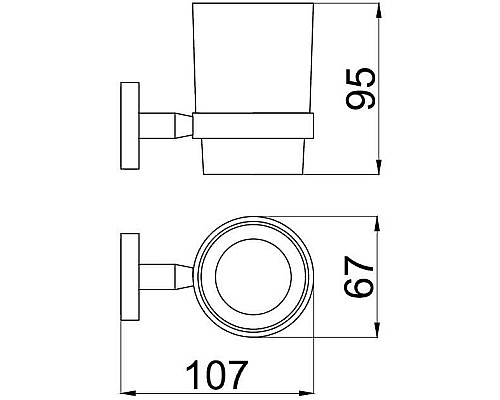 Стакан для зубных щеток Allen Brau Priority 6.31002-31 Белый Черный матовый