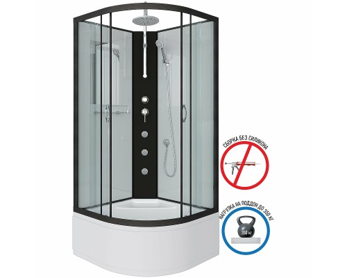 Душевая кабина Niagara Classic 90х90 NG-6708-14BKTG с гидромассажем