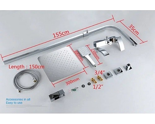 Душевая система Gappo G07 G2407-11 Хром Душевая система Gappo G07 G2407-11 Хром