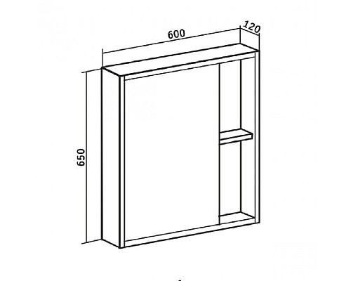 Зеркальный шкаф Runo Эко 60 УТ000001834 универсальный