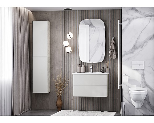 Тумба под раковину Aquaton Сохо 75 1A258101AJ9A0 подвесная Слэйт Галька серая