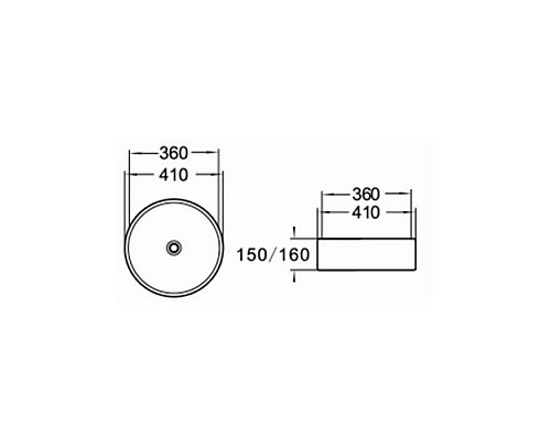 Раковина керамическая накладная SantiLine SL-1057
