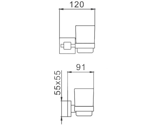 Стакан для зубных щеток Frap F303 F30306 Сатин