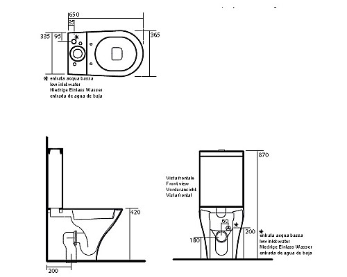 Бачок для унитаза-моноблока Kerasan Aquatech 378101