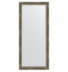 Зеркало Evoform Exclusive 163х73 BY 3590 с фацетом в багетной раме - Старое дерево с плетением 70 мм