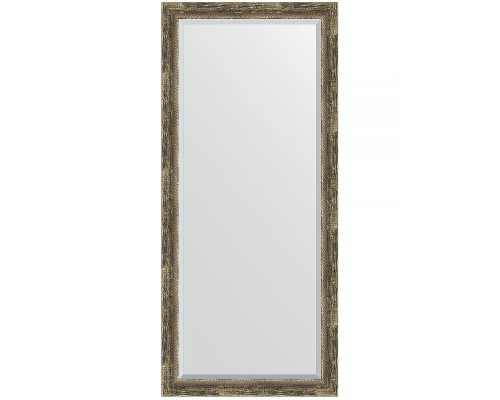 Зеркало Evoform Exclusive 163х73 BY 3590 с фацетом в багетной раме - Старое дерево с плетением 70 мм