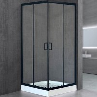 Душевой уголок Royal Bath HP 90х90 профиль Черный стекло прозрачное