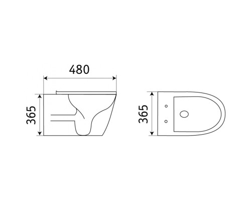 Унитаз CeramaLux B2330-4MC подвесной с сиденьем Микролифт