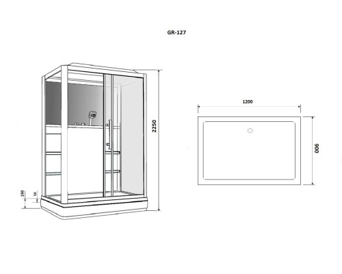 Душевая кабина Grossman GR-127R 90x120
