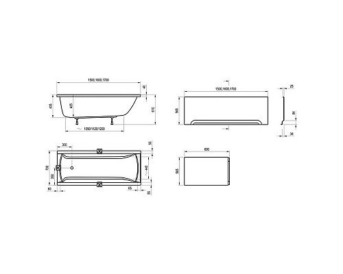 Акриловая ванна Ravak Classic 150x70 C521000000