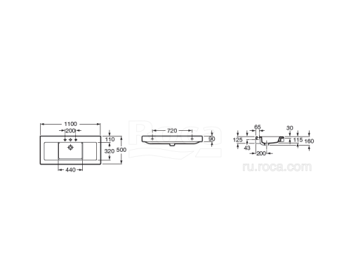 Раковина Roca Stratum 110х50 327631000