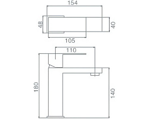 Смеситель для раковины Haiba HB10803-7 Черный матовый
