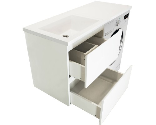 Тумба с раковиной Эстет Dallas Luxe 100 L ФР-00002313 подвесная Белая