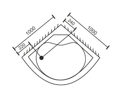Акриловый поддон для душа Royal Bath ВК RB100BK 100х100 Белый