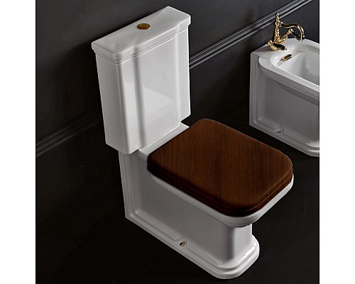 Крышка-сиденье Kerasan Waldorf 418640 орех, с микролифтом, петли бронза