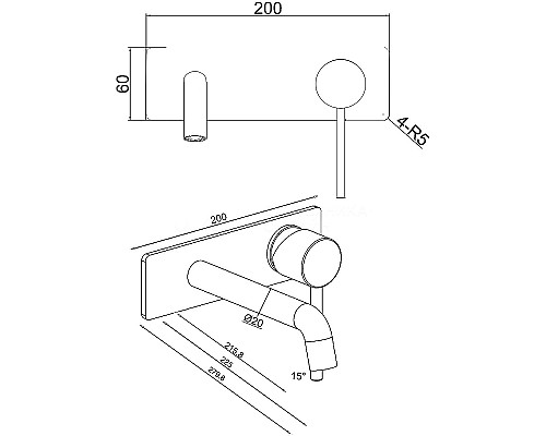 Смеситель для раковины Allen Brau Glority 5.51004-00 Хром