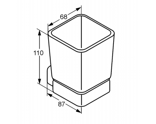 Стакан для зубных щеток Kludi E2 4997505 Хром Белый