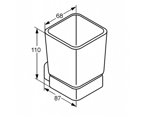 Стакан для зубных щеток Kludi E2 4997505 Хром Белый