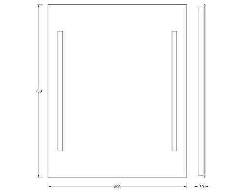 Зеркало Evoform Lumline 75х60 с подсветкой