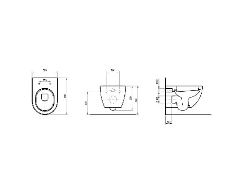 Унитаз подвесной Ravak Uni X01516