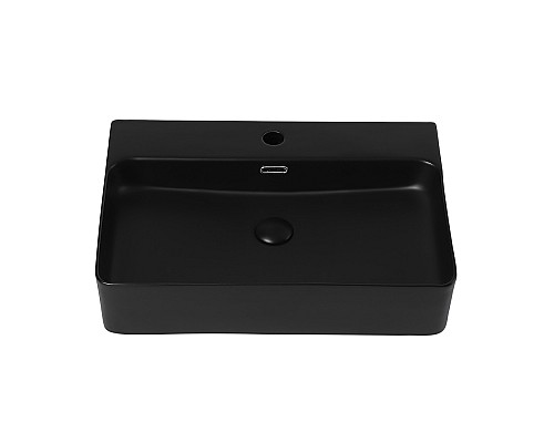 Раковина накладная ABBER Rechteck AC2201MB черная матовая