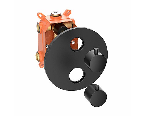 Душевая система Vincea VSFW-101TMB с термостатом Черная матовая