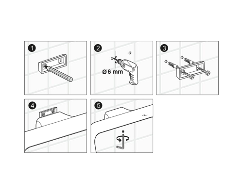 Ершик для унитаза WasserKRAFT Wiese K-8927 Оружейная сталь