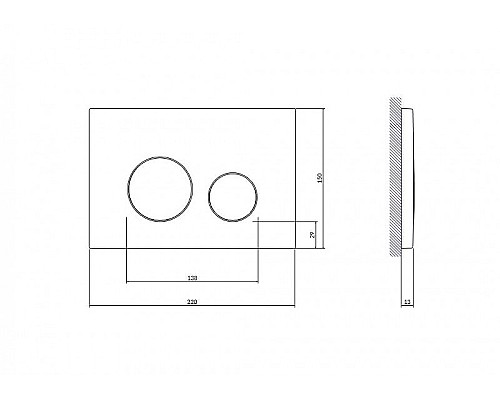 Клавиша смыва Cersanit Link 63524 Золотая матовая