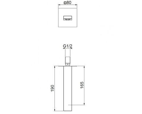 Излив Webert AC0327015, хром