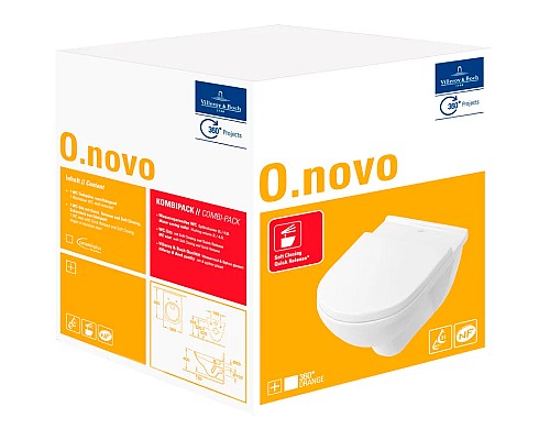 Унитаз Villeroy&Boch O.Novo 5660HR01 подвесной с сиденьем Микролифт