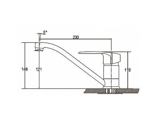 Смеситель для кухонной мойки KAISER Guss 68033