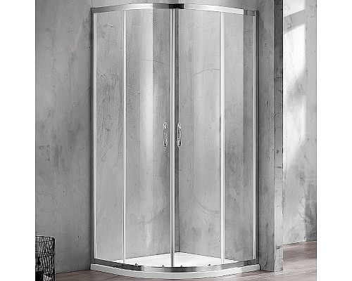 Душевой уголок Azario Milton 100х100 AZ-ND2142 1000 профиль Серебро стекло прозрачное