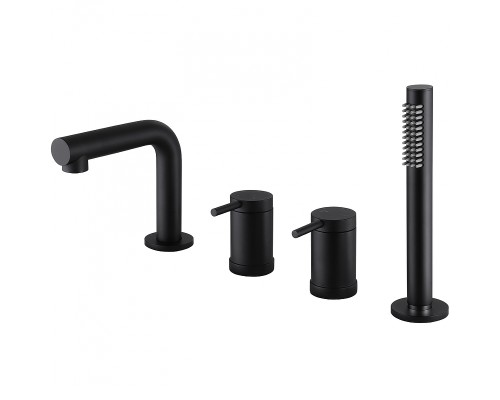 Смеситель на борт ванны Abber Emotion AF8813B Черный матовый