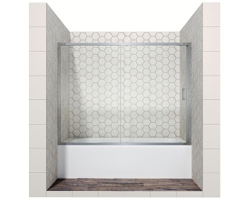 Шторка на ванну Ambassador Bath Screens 150х140 профиль Хром стекло CrystalPure