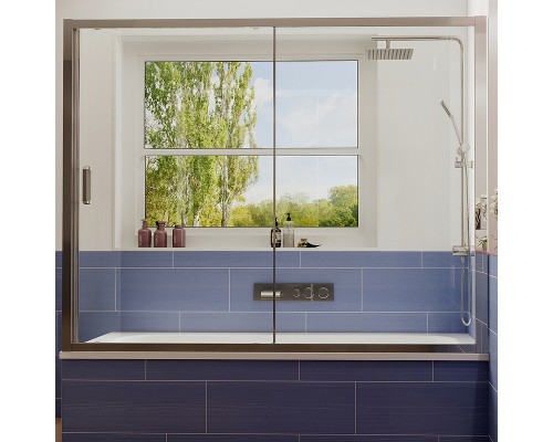 Шторка на ванну Ambassador Bath Screens 150х140 профиль Хром стекло CrystalPure