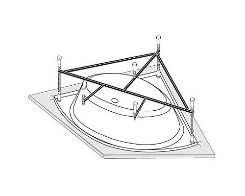 Каркас к ванне VAGNERPLAST Athena 150x150 VPK150150