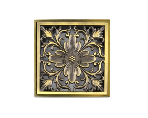 Решетка Bronze de luxe «Цветок» для трапа viega