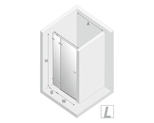 Душевая дверь NEW TRENDY AVEXA BLACK 130x200 EXK-1556 (черный)