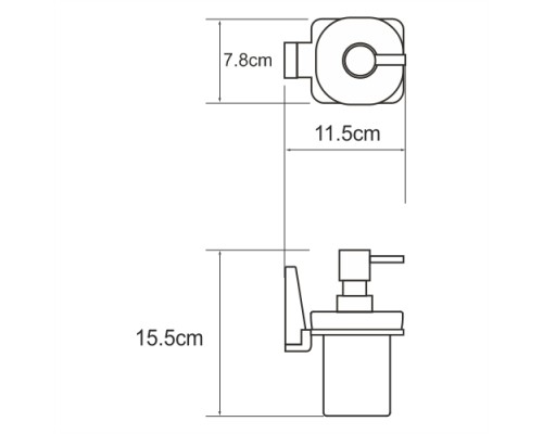 Дозатор для жидкого мыла WasserKRAFT Abens K-3299 Черный матовый