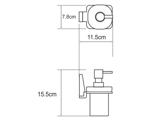 Дозатор для жидкого мыла WasserKRAFT Abens K-3299 Черный матовый