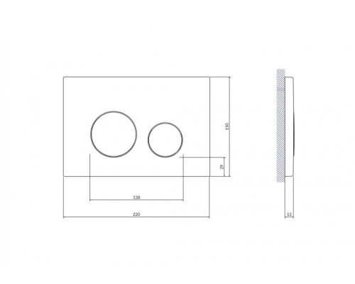 Клавиша смыва Cersanit Link 63523 Хром