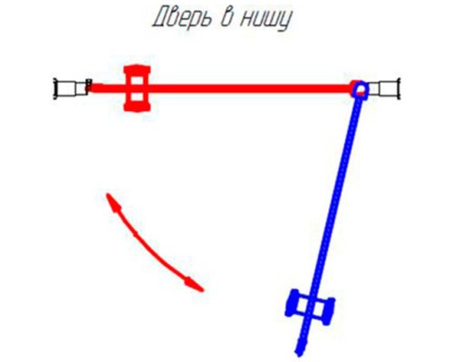 Душевая дверь в нишу Radomir 60 1-10-2-0-0-1240 профиль Хром стекло прозрачное