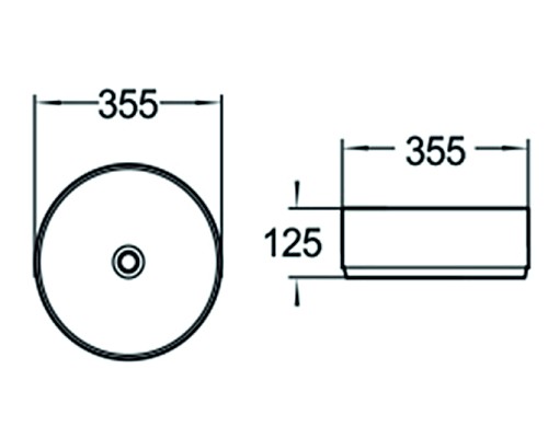 Раковина керамическая накладная SantiLine SL-1037