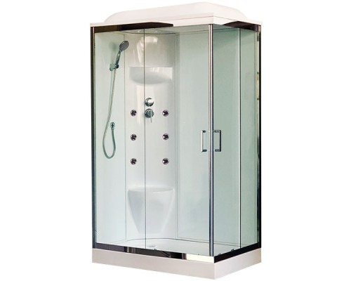 Душевая кабина Royal Bath HP 120х80 с гидромассажем задняя стенка Белая