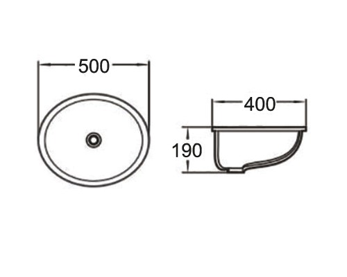 Раковина SantiLine 50 SL-3005 Белая